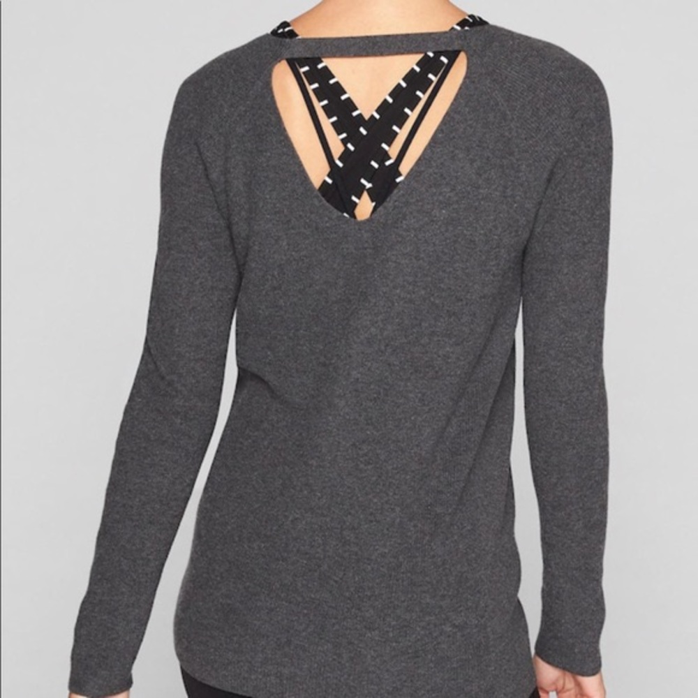 Athleta Darling Sweater, Cashmere Blend, Gray, XXS
